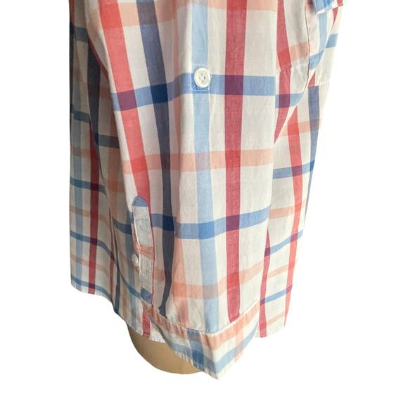 Croft & Barrow Plaid Button Down Short Sleeve Shirt Womens XL 100% Cotton Casual - Picture 4 of 9